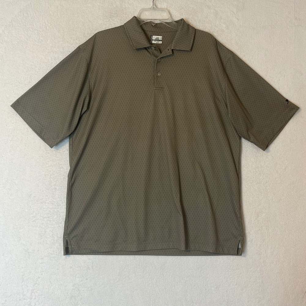 Slazenger Mens Golf Polo Shirt Large Olive Green Wicking Breathable UV Protect